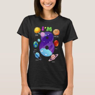 T-shirt Planètes système solaire mignonnes 8 ans 8ème anni