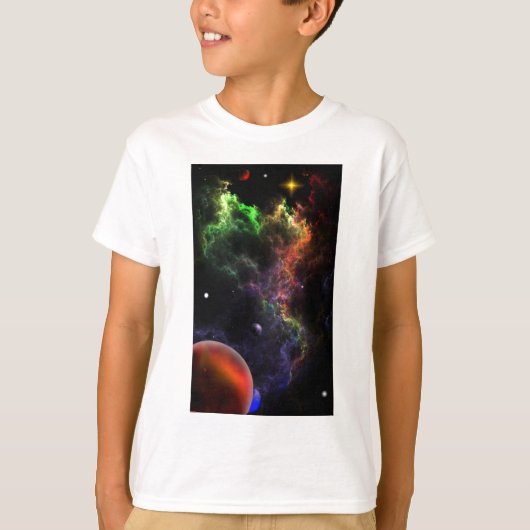 T-shirt Planétoïdes Dans Le Cluster Nebula Art Spatial (Devant)