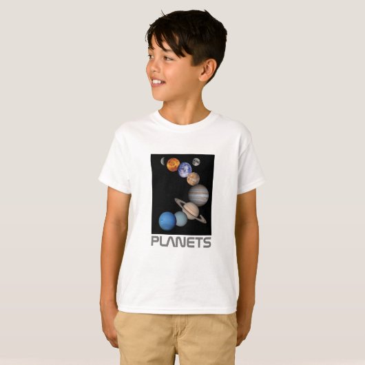 T-shirt Planets du système solaire (Devant entier)