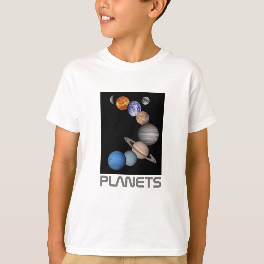 T-shirt Planets du système solaire (Devant)