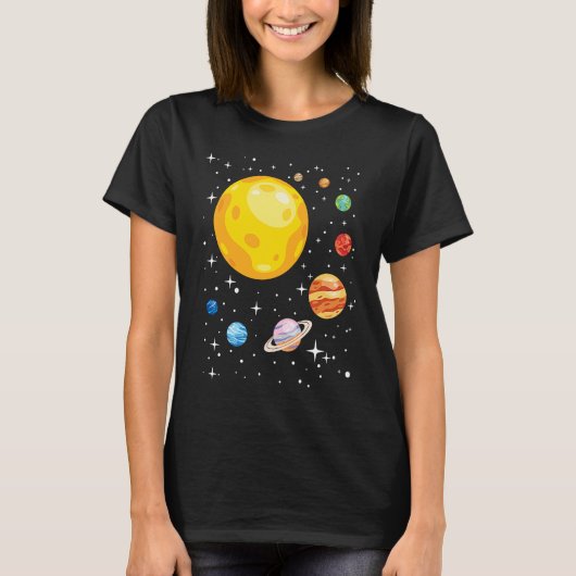 T-shirt Planets Solar System Planetarium Astronomy Astroph (Devant)