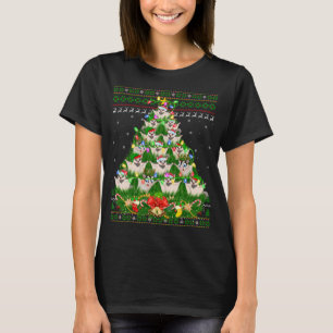 T-shirt Planeur de sucre Xmas Éclairage Arbre de sucre Pli