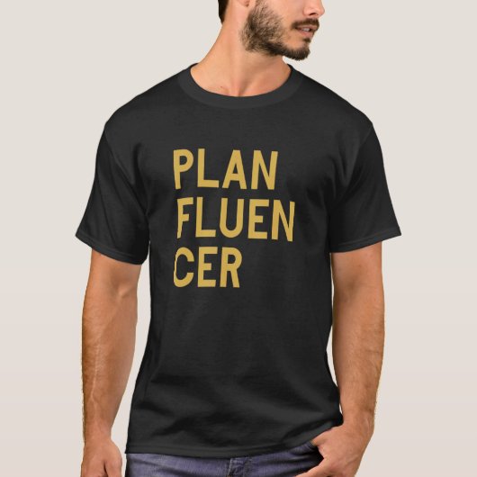 T-shirt Planfluencer Bullet Journaliste Influenceur Social (Devant)