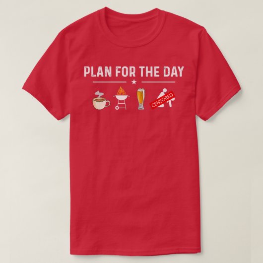 T-shirt Planifier Pour La Journée (Design devant)