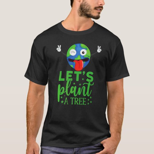 T-shirt Planifions un arbre Jour des terres Planète Clean (Devant)