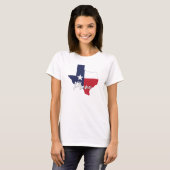 T-shirt Plano, Texas Drapeau Carte Blanc féminin (Devant entier)