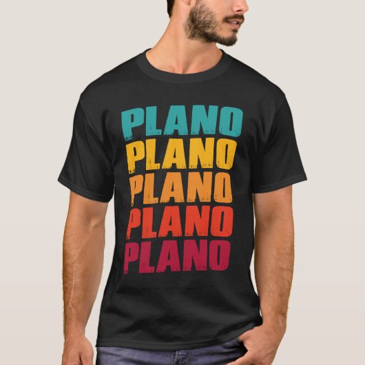 T-shirt Plano Texas Souvenir Retro Vintage Plano (Devant)