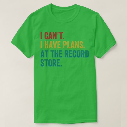 T-shirt Plans au magasin de disques Funny Vinyl LP Collect (Design devant)
