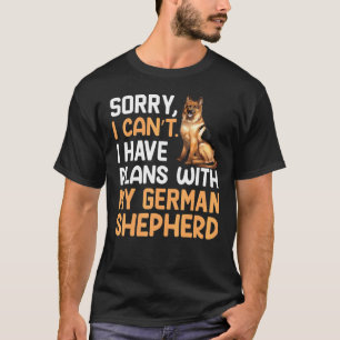 T-shirt Plans Avec Mon Berger Allemand Allemand Shepard Sh