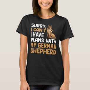 T-shirt Plans Avec Mon Berger Allemand Allemand Shepard Sh