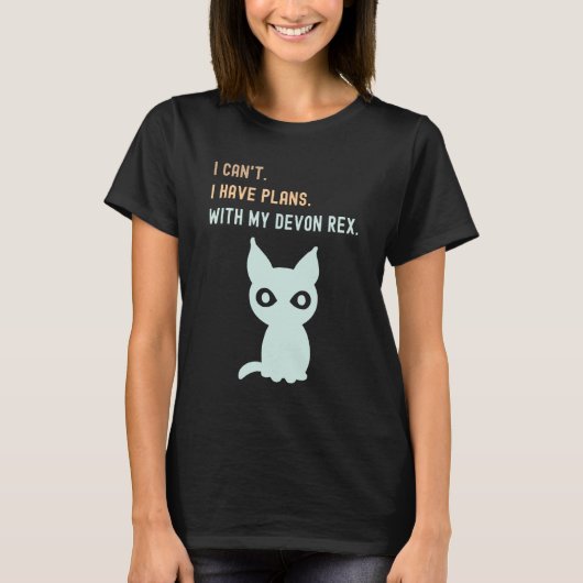 T-shirt Plans Avec Mon Devon Rex - Amateur de chats (Devant)