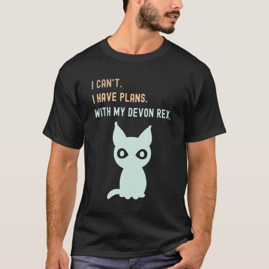T-shirt Plans Avec Mon Devon Rex - Amateur de chats (Devant)