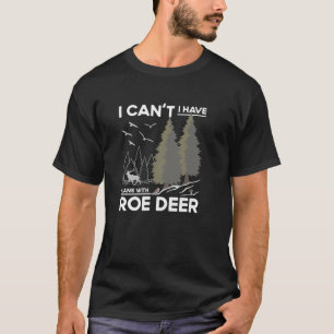 T-shirt Plans Avec Roe Deer Observer Les Antlers Chasser L