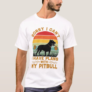 T-shirt Plans de boîtes pour chien Pitbull Rétro Coucher d