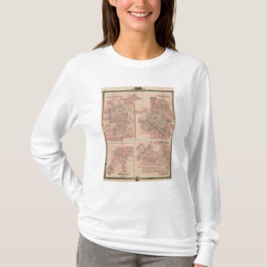 T-shirt Plans de Cedar Falls 2 (Devant)