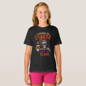 T-shirt Plans de cours en cours d'exécution sur le café Pr (Devant entier)