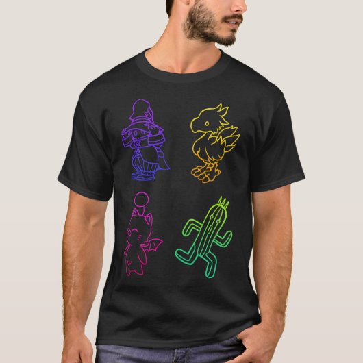 T-shirt Plans de Final Fantasy rétro (Devant)