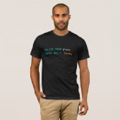 T-shirt Plans de suppression SQL Humour du dimanche de cod (Devant entier)