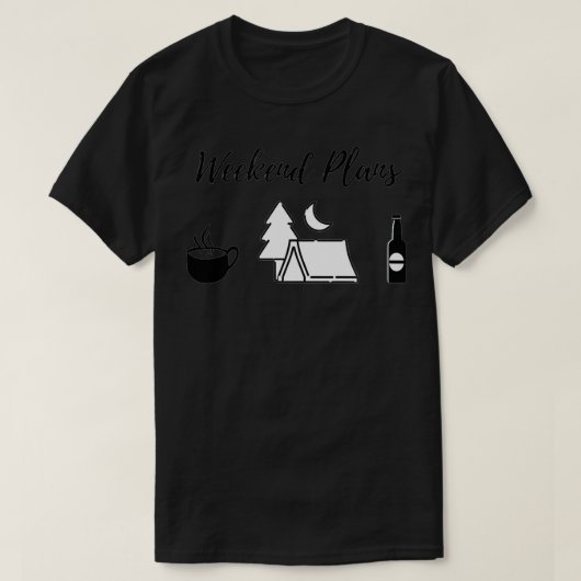 T-shirt Plans de week-end Camping de tente (Design devant)