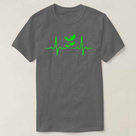 T-shirt Plant Heartbeat, Vegan Pulse, Vegetarian Vegan Pul (Design devant)