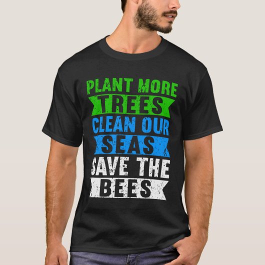 T-shirt Plant Tree Clean Sea Climate Change Teens Earth D (Devant)