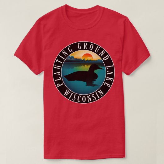 T-shirt Plantation Lac Wisconsin Loon (Design devant)
