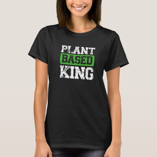 T-shirt Plante basé King Vegan Power (Devant)