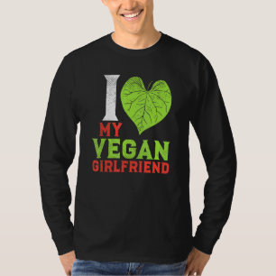 T-shirt Plante Basé Vegan Couple I Love My Vegan Girlfrien