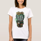 T-shirt Plante Cactus Dans Un Pot (Devant)