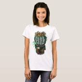 T-shirt Plante Cactus Dans Un Pot (Devant entier)