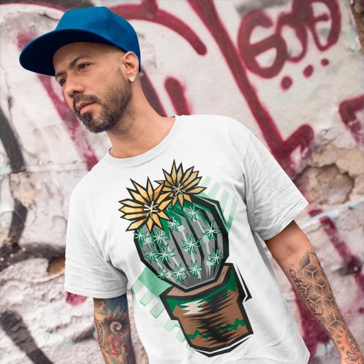 T-shirt Plante de cactus dans un pot