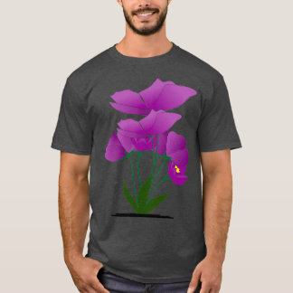 T-shirt Plante de fleurs d'été violet