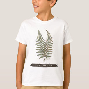 T-shirt Plante drôle pour enfants "Je suis avec les plante