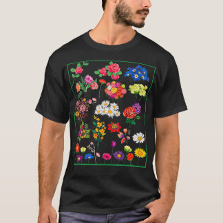 T-shirt Plante du graphique d'illustration végétale à fleu