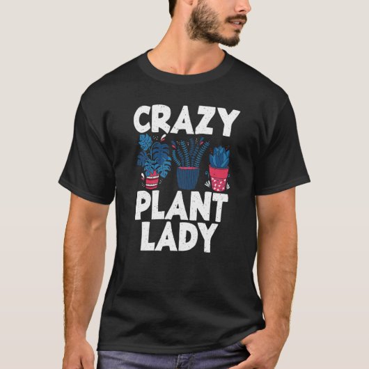 T-shirt Plante fou Lady Gardening Plante de fleurs (Devant)