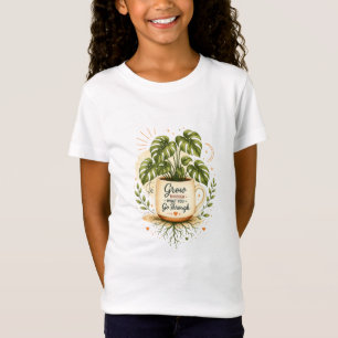 T-Shirt Plante Monstera dans une tasse à café Botanique