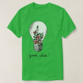 T-shirt plante nature bonne idée aquarelle amoureux jardin (Design devant)