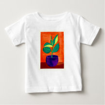 T-shirt Plante peint en pointillé blanc Toddler