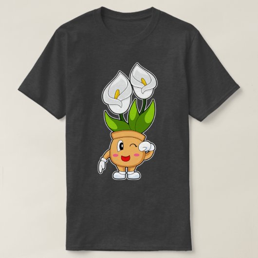 T-shirt Plante pot Calla Lily Flower (Design devant)