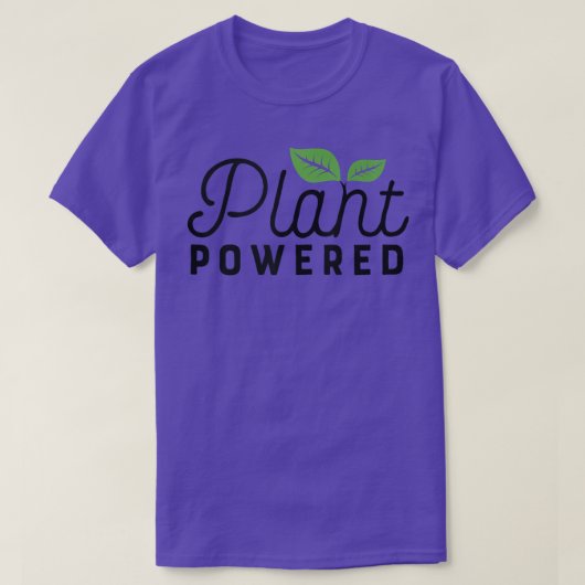 T-shirt Plante Powered Funny Gym Workout Vegetarian Vegan (Design devant)