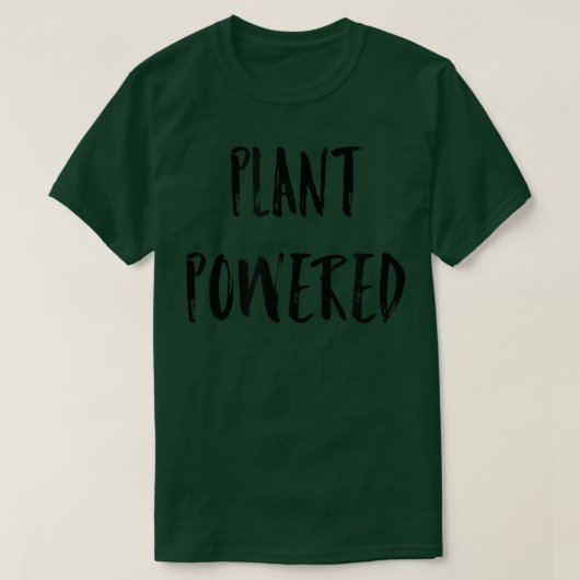 T-shirt Plante Powered Funny Vegetarian Motivational Cute (Design devant)