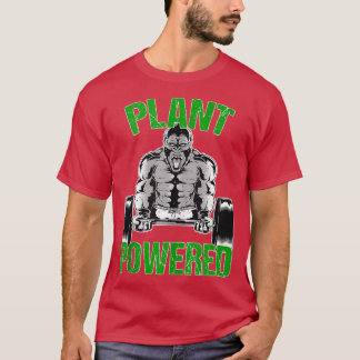 T-shirt Plante Powered Vegan Gym Vegan Fitness Gif