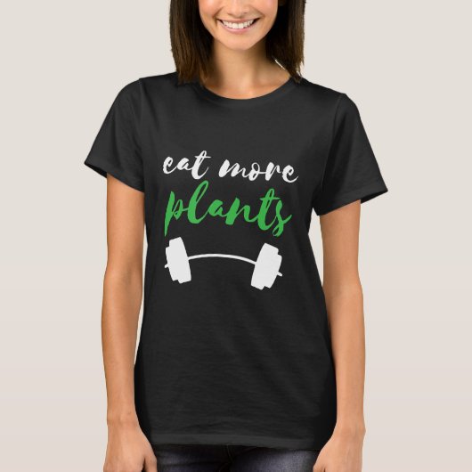 T-shirt Plante Propulsé Manger Plus Plante Diète Vegan Gym (Devant)