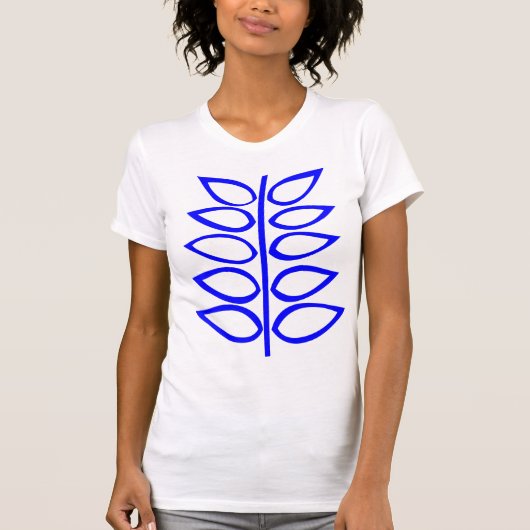 T-shirt Plante rétro - Bleu (Devant)