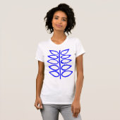 T-shirt Plante rétro - Bleu (Devant entier)