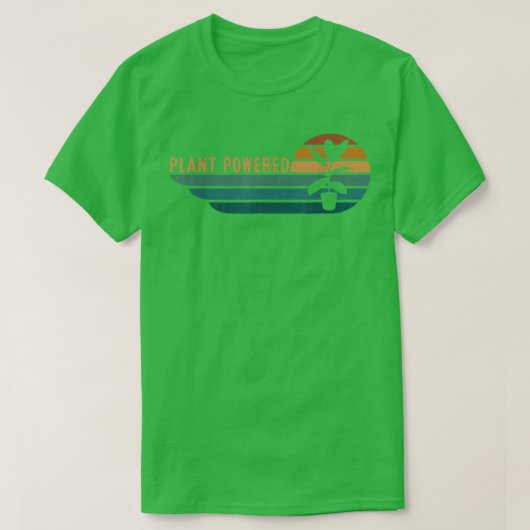 T-shirt Plante rétro Graphisme végétarien Plante Powas (Design devant)