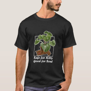 T-shirt Plante sûre pour les chats Peperomia Art de chat e