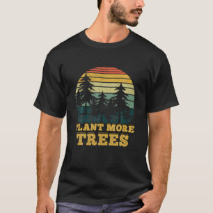 T-shirt Plante vintage Plus d'arbres protègent Sauver le m