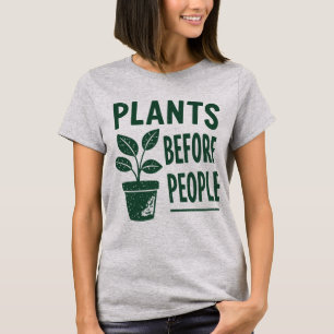 T-shirt Plantes avant les gens drôle jardinage vintage rét