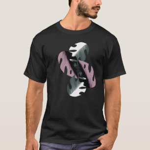 T-shirt Plantes de maison Monstera panachées rose